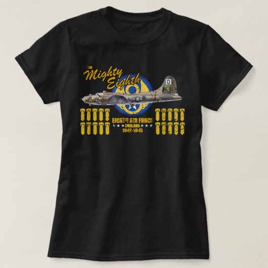De achtste Mighty - B-17 Flying Fortress WW2 - 8th T-shirt (Design voorkant)
