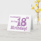 De achttiende verjaardag van mijn kleindochter in kaart (Gele Bloem)