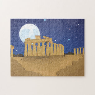 De Acropolis van de cartoon van Athene Legpuzzel