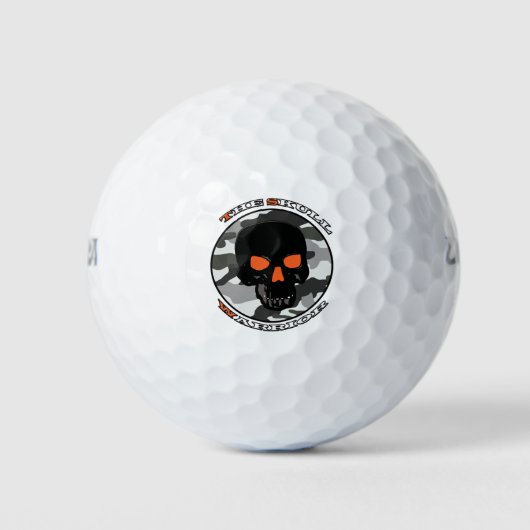 De acryldruk van de schedel golfballen (Voorkant)