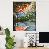 De acrylkunst van het pad poster (Thuiskantoor)