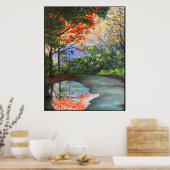 De acrylkunst van het pad poster (Keuken)