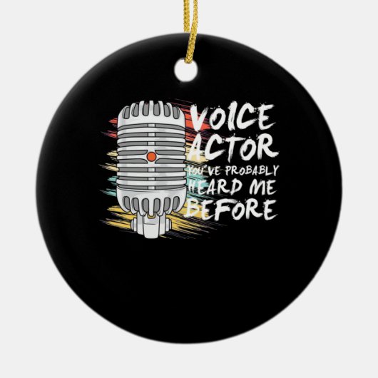 De Acteur van de stem vóór Keramisch Ornament (Voorkant)