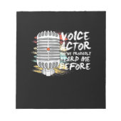 De Acteur van de stem vóór Notitieblok (Voorkant)