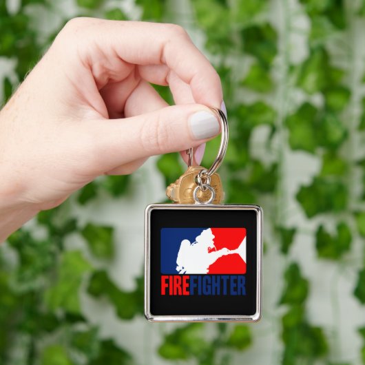 De actie van de brandweer sleutelhanger (Hand)