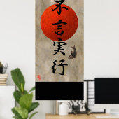 De acties spreken luider dan woorden #1 poster (Thuiskantoor)