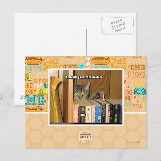 De activerende Geheime Deur van de Zaal Briefkaart (Voorkant / Achterkant)