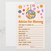 De activiteit Disco Advice Baby shower game van 70 Briefpapier (Voorkant / Achterkant)