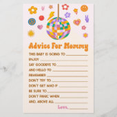 De activiteit Disco Advice Baby shower game van 70 Briefpapier (Voorkant)