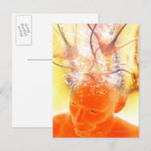 De activiteit van hersenen, conceptueel briefkaart (Voorkant / Achterkant)