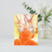 De activiteit van hersenen, conceptueel briefkaart (Staand voorkant)