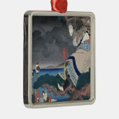 De actor Nakamura Utaemon IV Metalen Ornament (Rechts)