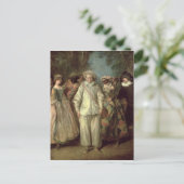 De actoren van Commedia dell'Arte Briefkaart (Staand voorkant)