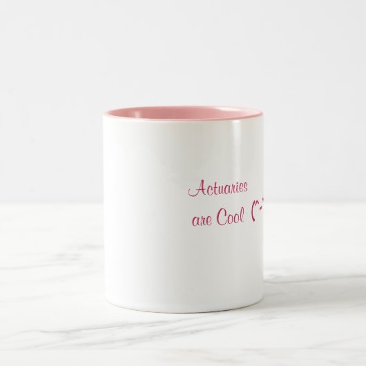 De actuarissen/het beroep/het beroep zijn coole Mo Tweekleurige Koffiemok (Center)