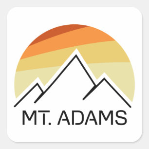 De Adams New Hampshire Retro Vierkante Sticker