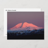 De Adams Snowy Peak bij Zonnevaste Briefkaart mont (Voorkant / Achterkant)