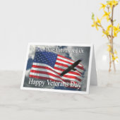 De adelaar en de vlag van de Dag van veteranen Kaart (Gele Bloem)