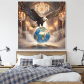 De Adelaar Is Geland 0 Canvas Afdruk (Insitu (Slaapkamer))