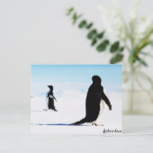 De Adélie Penguin Dancer en Friend Briefkaart (Staand voorkant)