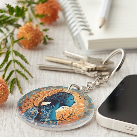 De adem - de essentie van het leven Keyring Sleutelhanger (Voorkant Rechts)