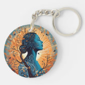 De adem - de essentie van het leven Keyring Sleutelhanger (Achterkant)