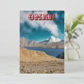 De adembenemende schoonheid van Oman Feestdagenkaart (Staand voorkant)