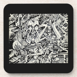 De adept, of een freakish transfiguratie plastic bier onderzetter