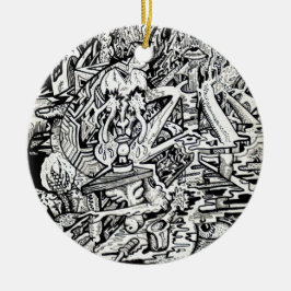 De Adept, of, een grillige Transfiguratie Keramisch Ornament