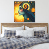 De aderen van het universum canvas afdruk (Insitu (Slaapkamer))