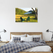 De Adirondack Chairs op het gras van de Jordaan Canvas Afdruk (Insitu (Slaapkamer))