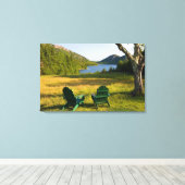 De Adirondack Chairs op het gras van de Jordaan Canvas Afdruk (Insitu (Houten vloer))