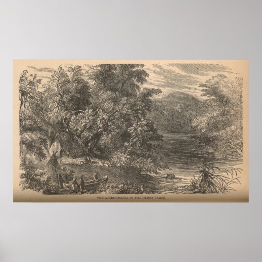 De Adirondacks in de Olden Times Poster (Voorkant)
