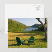 De Adirondackstoelen op het gazon van de Jordan Briefkaart (Voorkant / Achterkant)