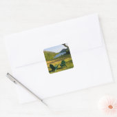 De Adirondackstoelen op het gazon van de Jordan Vierkante Sticker (Envelop)