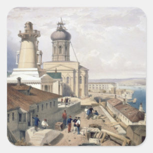 De admiraal Sebastopol, bord uit 'The Seat of Vierkante Sticker