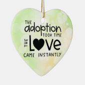 De adoptie kostte tijd dat de liefde direct kwam keramisch ornament (Rechts)