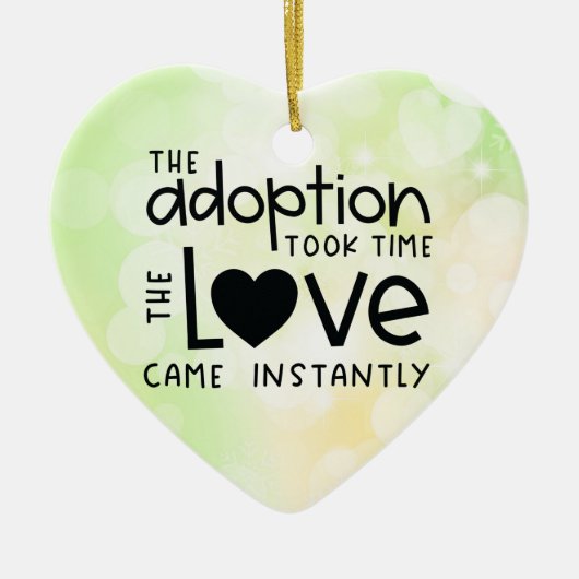 De adoptie kostte tijd dat de liefde direct kwam keramisch ornament (Voorkant)