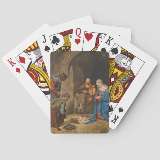 De adoratie van de schaaphersen, 1505-10 pokerkaarten (Achterkant)