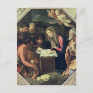 De adoratie van de schaaphersen, c.1640-42 briefkaart