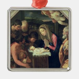 De adoratie van de schaaphersen, c.1640-42 metalen ornament