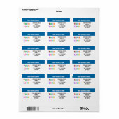 De Adresetiketten van de Naam van de Logo van de d Etiket (Full Sheet)