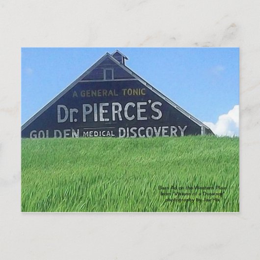 De Advertentie van de schuur op de Westerne Vlakte Briefkaart (Voorkant)