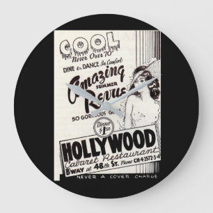 de advertentie van het Restaurant van het Cabaret Grote Klok