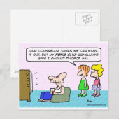 De adviseur van Feng Shui beveelt echtscheiding aa Briefkaart (Voorkant / Achterkant)