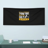 De advocaat is waarschijnlijk schuldig spandoek (Beurs)