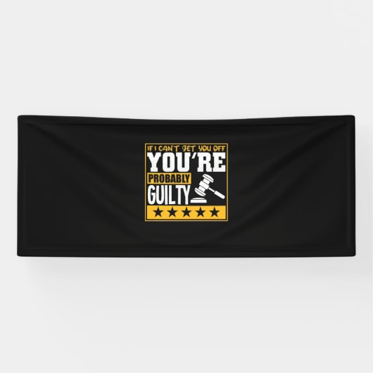 De advocaat is waarschijnlijk schuldig spandoek (Horizontaal)