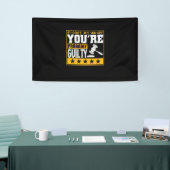 De advocaat is waarschijnlijk schuldig spandoek (Beurs)