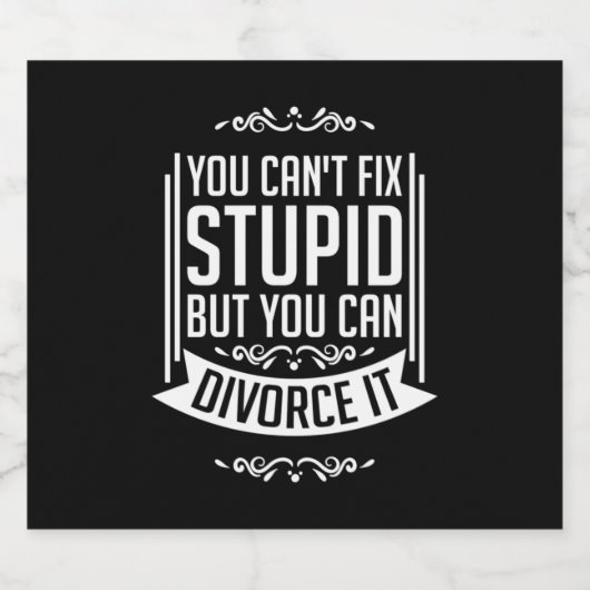 De advocaat kan het scheiden bier etiket (Enkel label)