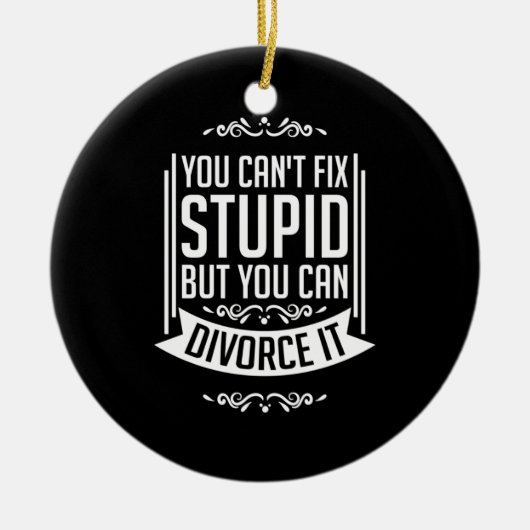 De advocaat kan het scheiden keramisch ornament (Voorkant)