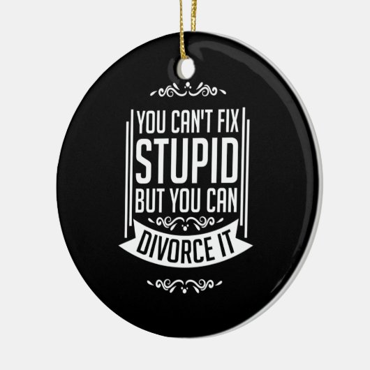 De advocaat kan het scheiden keramisch ornament (Links)